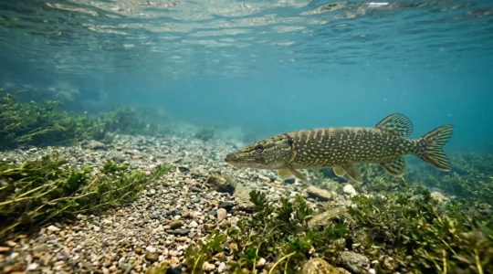Poisson carnassier dans son habitat naturel illustrant le concept de gestion durable des populations par fenêtre de capture