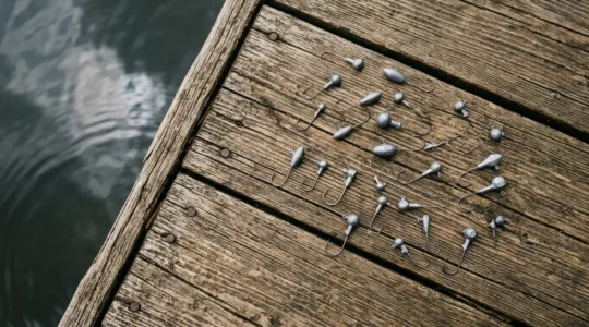 Sélection de têtes plombées de différentes formes pour la pêche aux leurres souples